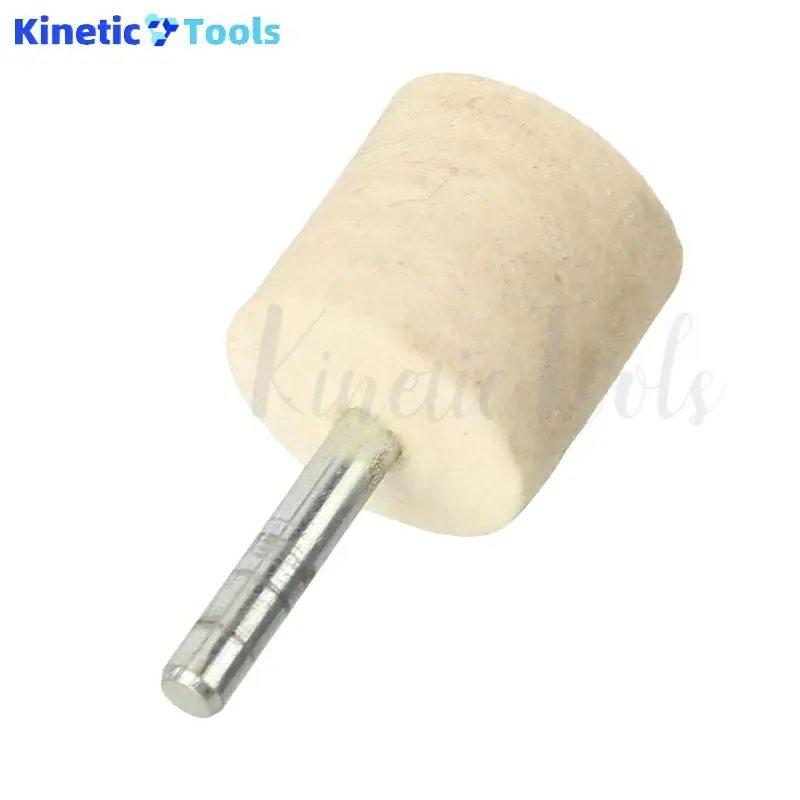 Wool Felt Mounted Polishing Buffing Wheel 6mm Shank for Grinder Drill Rotary Tools Grit 30mm