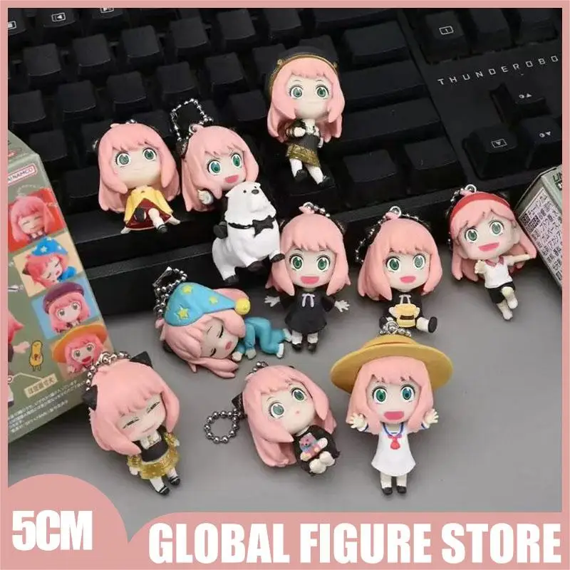 SPY×FAMILY Figure Chibi 5cm Anya Forger Figure Blind Box Keychain Manga Statue Kawaii Anime Cute Collection Dolls Gifts Kid Toys