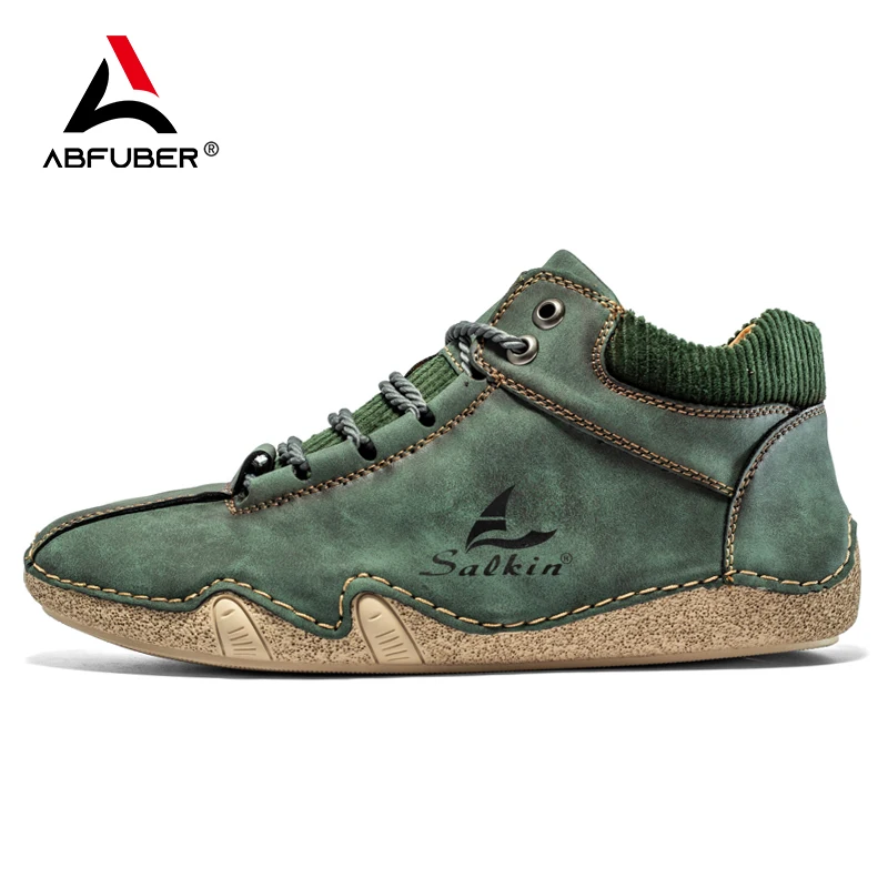 

Handmade Leather Men Boots Casual Shoes Designer Shoes Man Soft Leather Ankle Boots Men Walking Hot Sale Hombres Botas 2023