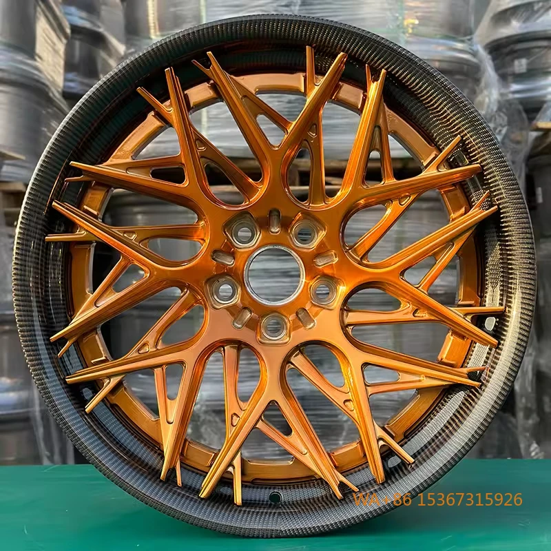 

Car Rims 2 Piece 18 19 20 21 22 23 24 26 Inch 5x120.65 Gold Plated Chrome Deep Lip Forged Wheels for Impala M3 M4