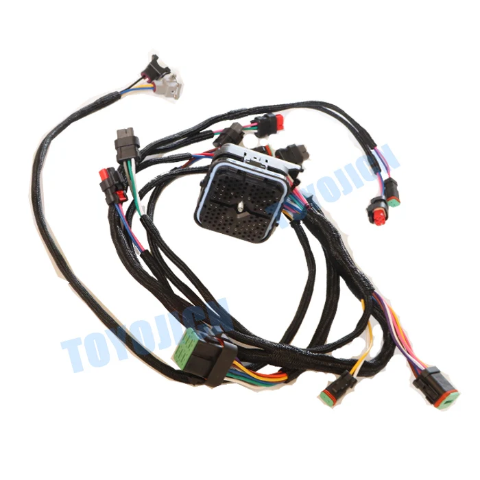 

323-9140 3239140 Fof Caterpillar Cat E330D E336D 936D D6T Excavator C9 Engine Wiring Harness Harnass Wire Red Flat Plug