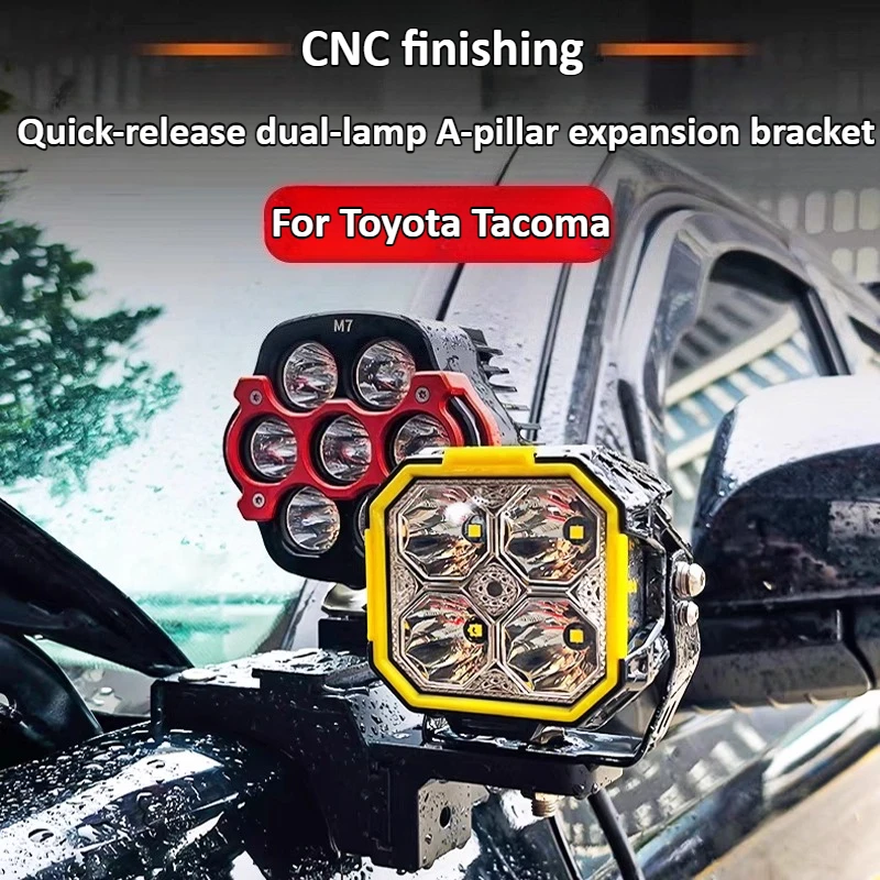 For Toyota Tacoma A-Pillar Dual Light Expansion Bracket Modified Car Exterior LED Spotlight Quick-Release Bracket Accessories