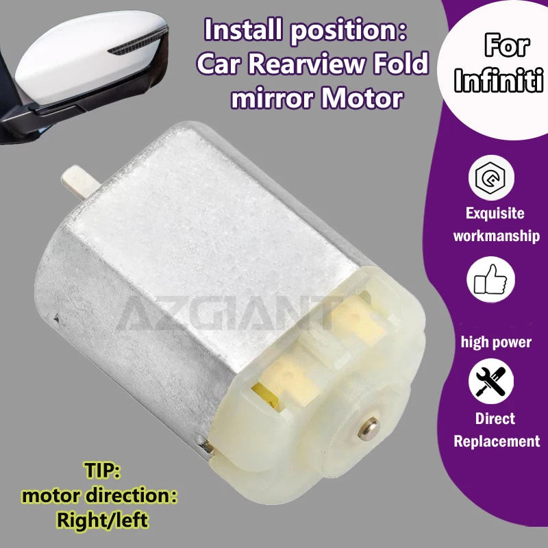 

AZGIANT FC-140SA Car Power folding side view mirror Motor For Infiniti QX70/QX56 Z62/QX80 Z62/EX35 EX37/EX25 reversing lenses