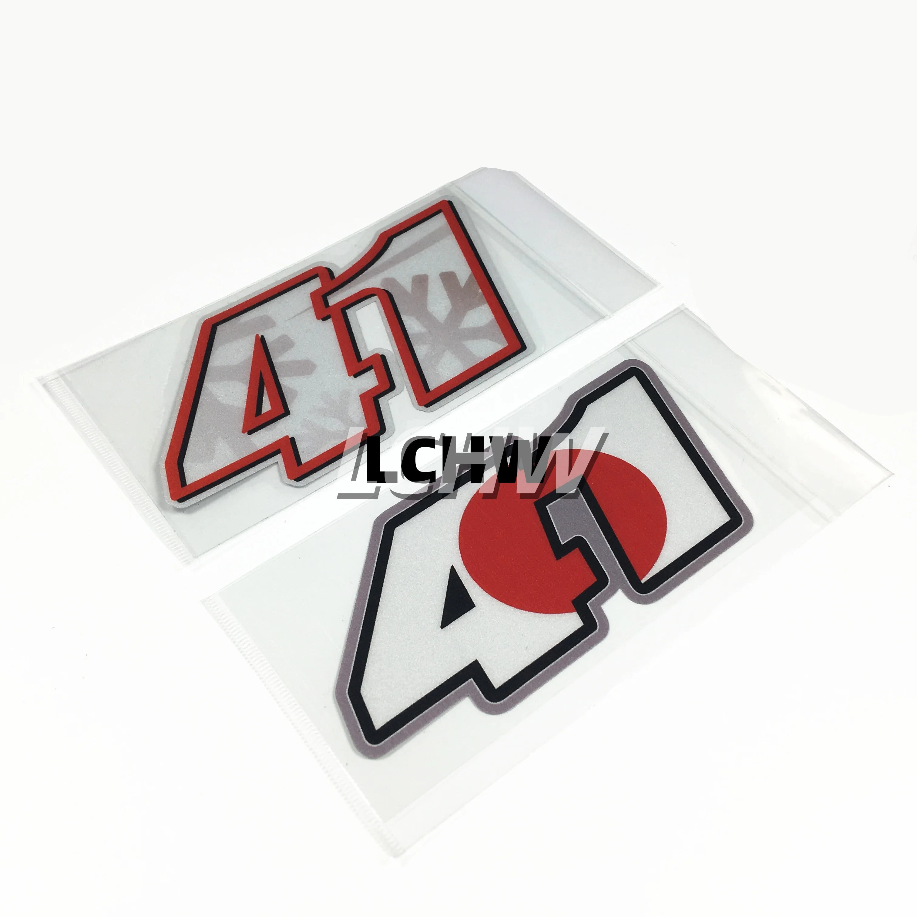 Adesivos refletivos para carro, para capacete de moto Noriyuki Haga No.41, decalques para carroceria e janela traseira