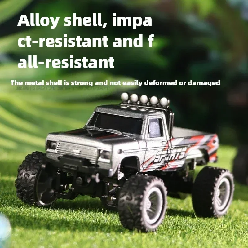 RC Bigfoot 1/64 Speed Mini Off-road Climbing Car Alloy Cool Appearance Light Shock Absorption Children\'s Toy Gift