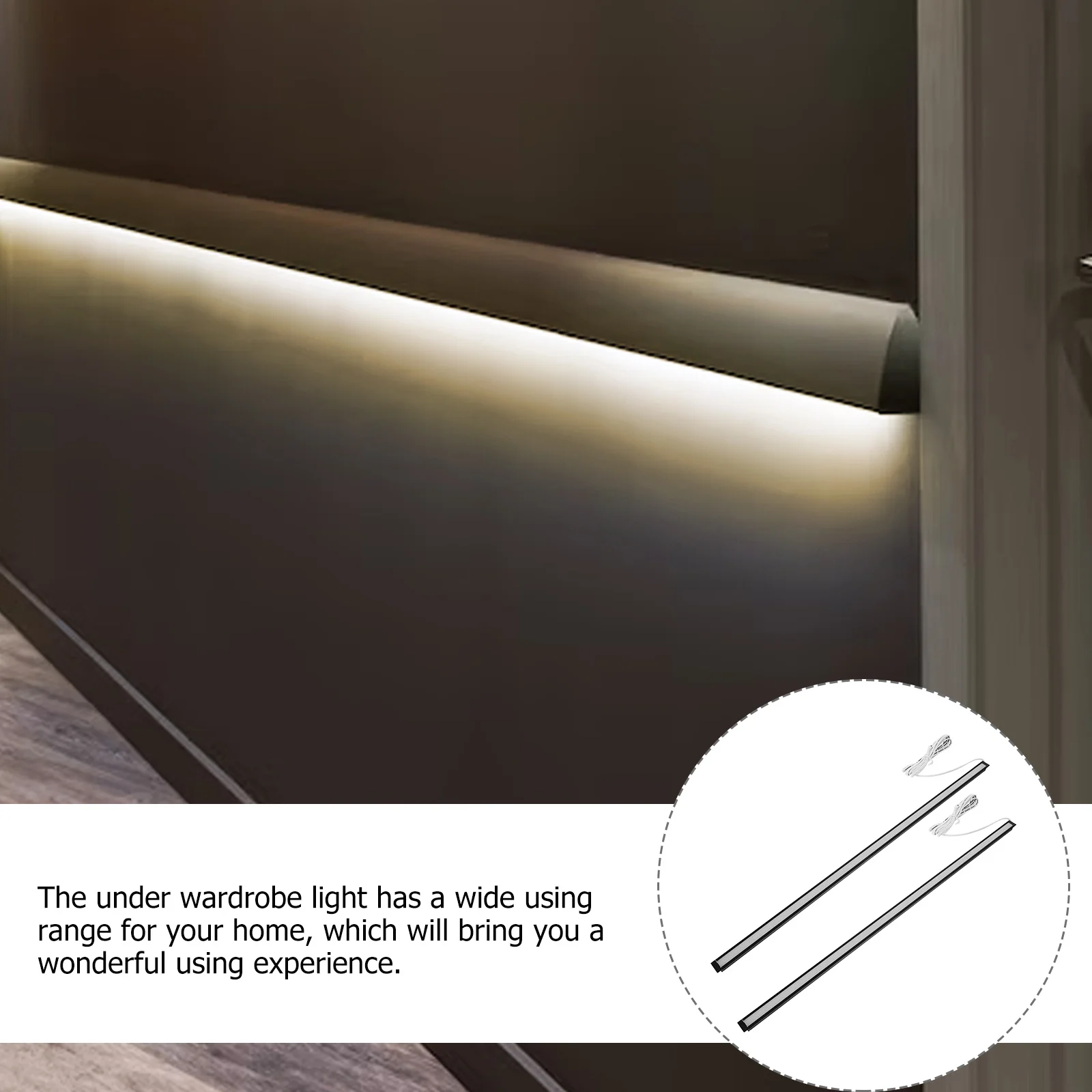 2 pçs ultra estreito led sob luzes do armário para cozinha quarto armário prático decoração de casa sob luzes do armário