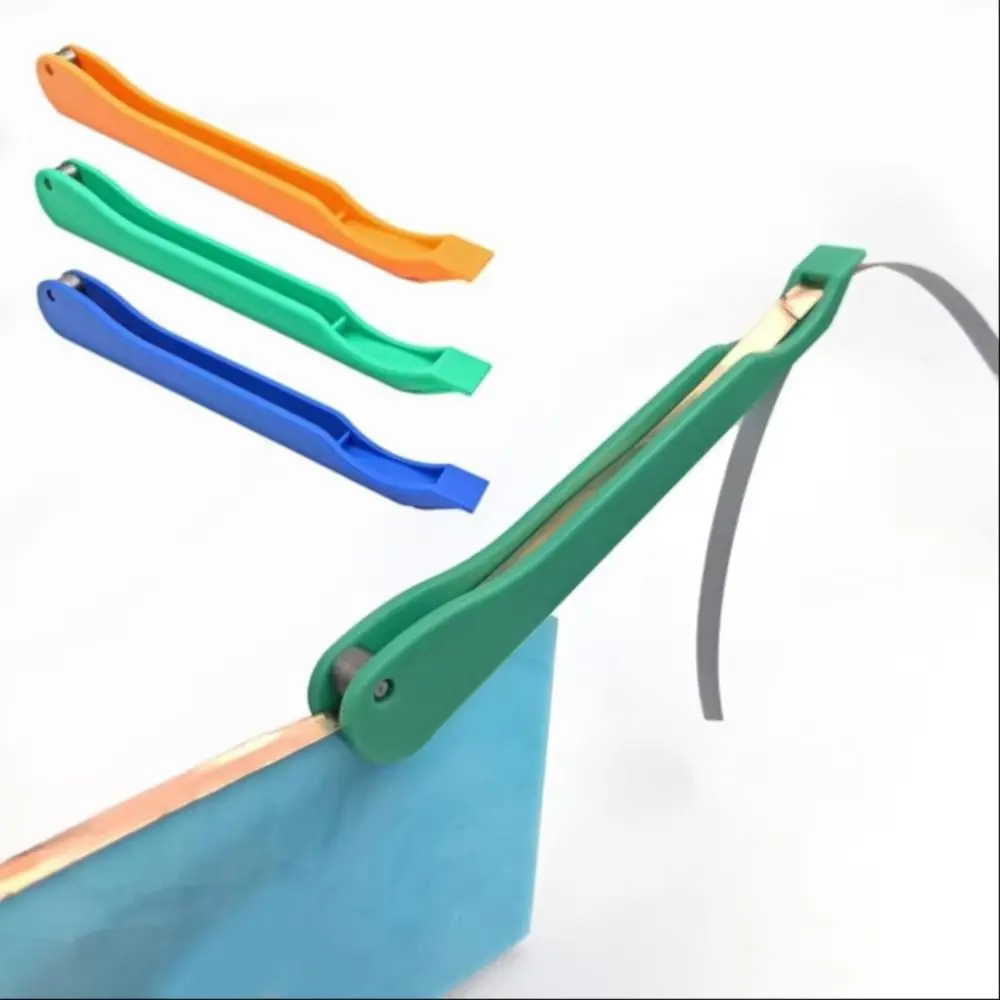 Plastic Tained Glass Hand Foiler Sturdy Durable Manual Foiling Tool Guide Groove Smooth The Edges Hand Foiler Colored Glass