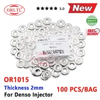 100 piezas de arandela de boquilla de inyector diésel de 2 mm para DENSO TOYOTA HILUX PRADO 3.0L D4D 095000-8290 095000-6250