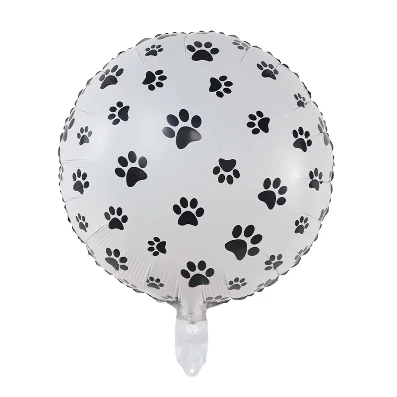 6pcs Pets Dog Paw Bone foil Balloons Let\'s Pawty balloon Party Supplies Paws Prints Balloons Dog Birthday Party Decorations