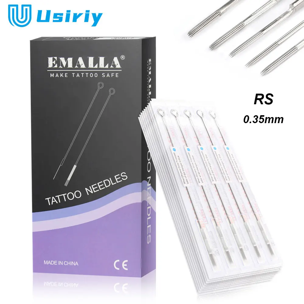 

50/100pcs Professional Tattoo Needles 3/5/7/9/11/14 RS 0.35MM Assorted Sterilized Tattoo Needles for Tattoo Permanent Makeup