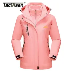 TACVASEN Winter 3-IN-1 Snow Ski Jacket Coats Women's Warm Windproof Fleece Liner Parka Camping Hiking Jacket Outwear Windbreaker