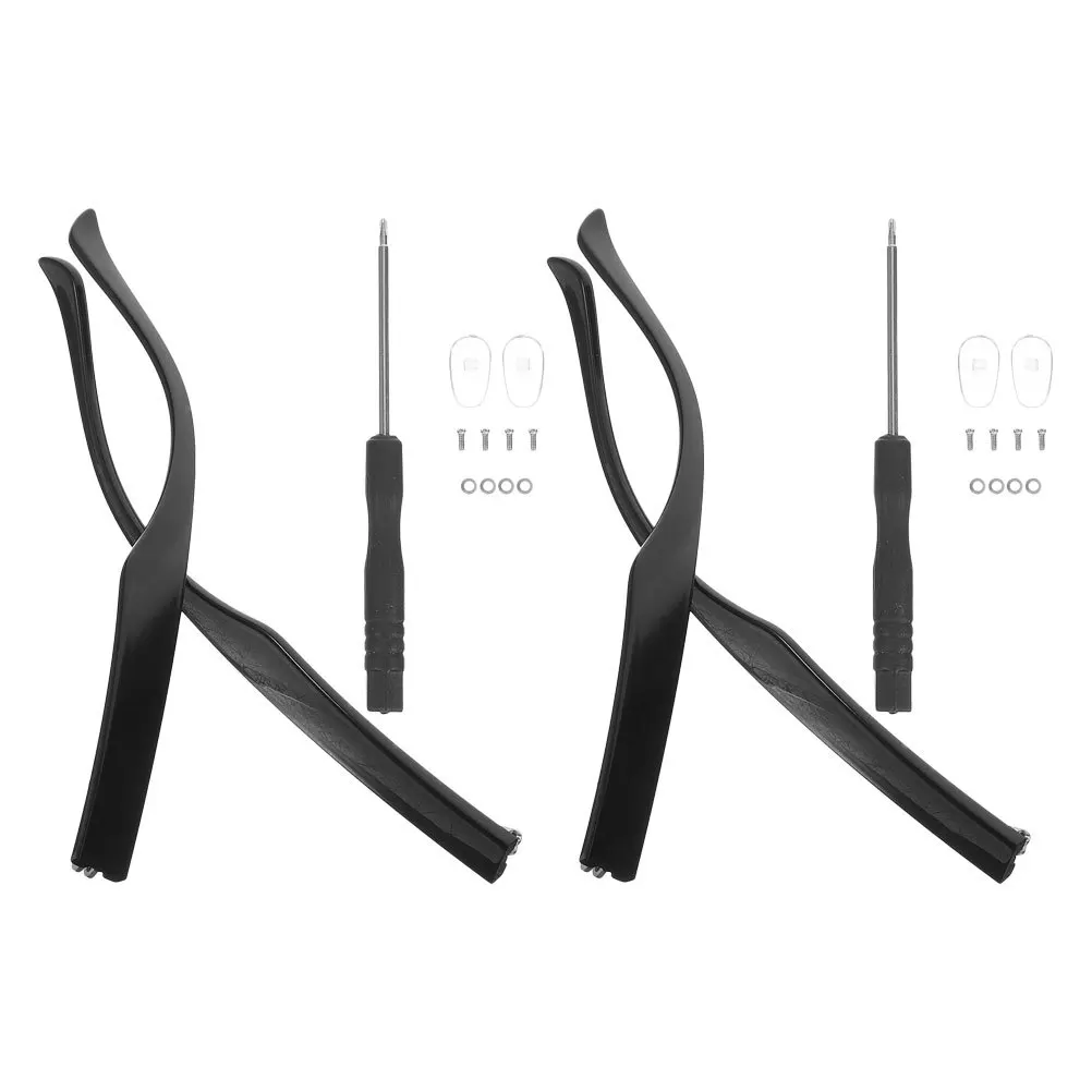Eyeglasses Replacement Arms 9.5Mm Black Tr90 Universal Fit For Spectacle Repair Comfortable Secure Temple Legs Labor