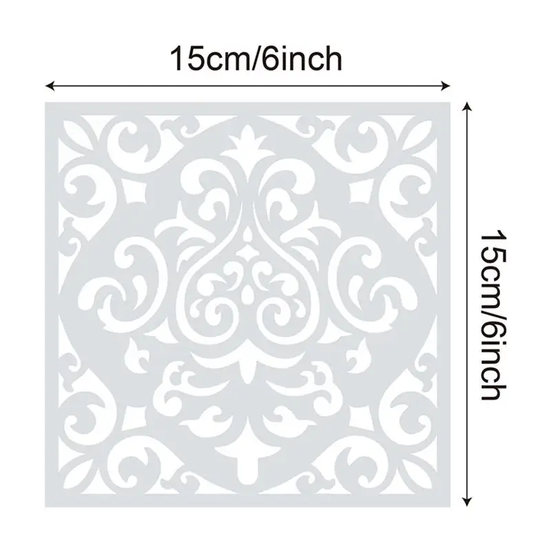 Juego de plantillas reutilizables de primera calidad, plantilla de pintura de Mandala ahuecada, azulejo de pared, tela de madera, plantilla de pulverización, 8 Uds.