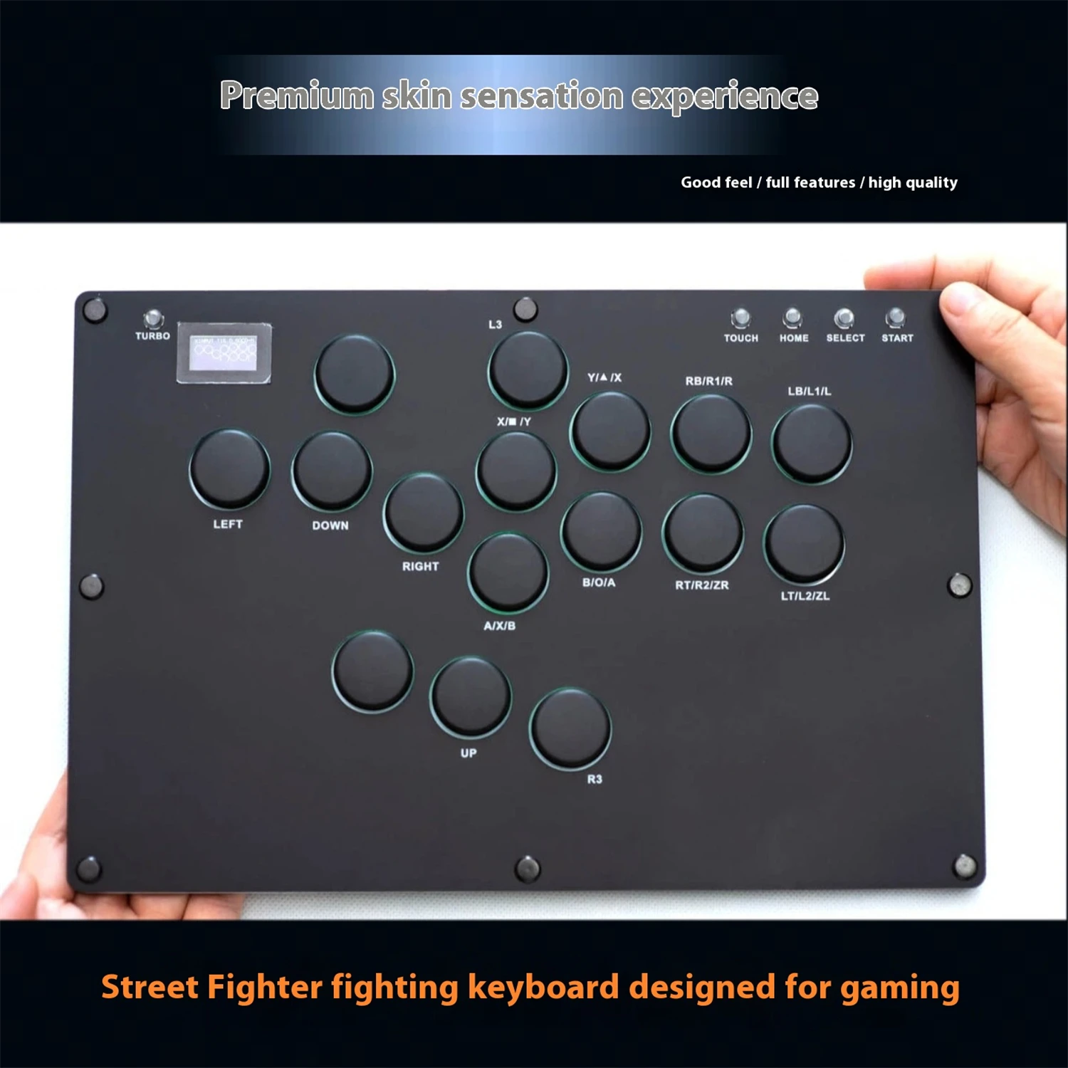 Skin-Feel Game Keyboard/Hitbox Fighting Game Controller/Joystick for PS4 & PS5/Customizable Options