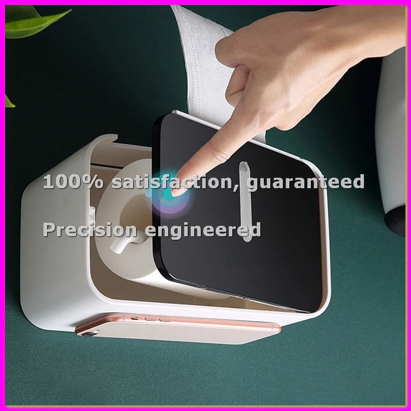 

Настенный держатель для туалетной бумаги без сверления, водонепроницаемый органайзер для ванной/туалета, компактный, нержавеющий дизайн - ABLA