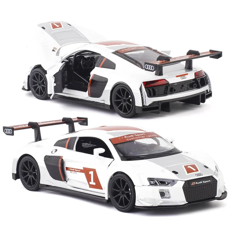 1:32 R8 LMS スポーツカーシミュレーションおもちゃの車モデル合金プルバック子供のおもちゃ本物のライセンスコレクションギフトオフロード車
