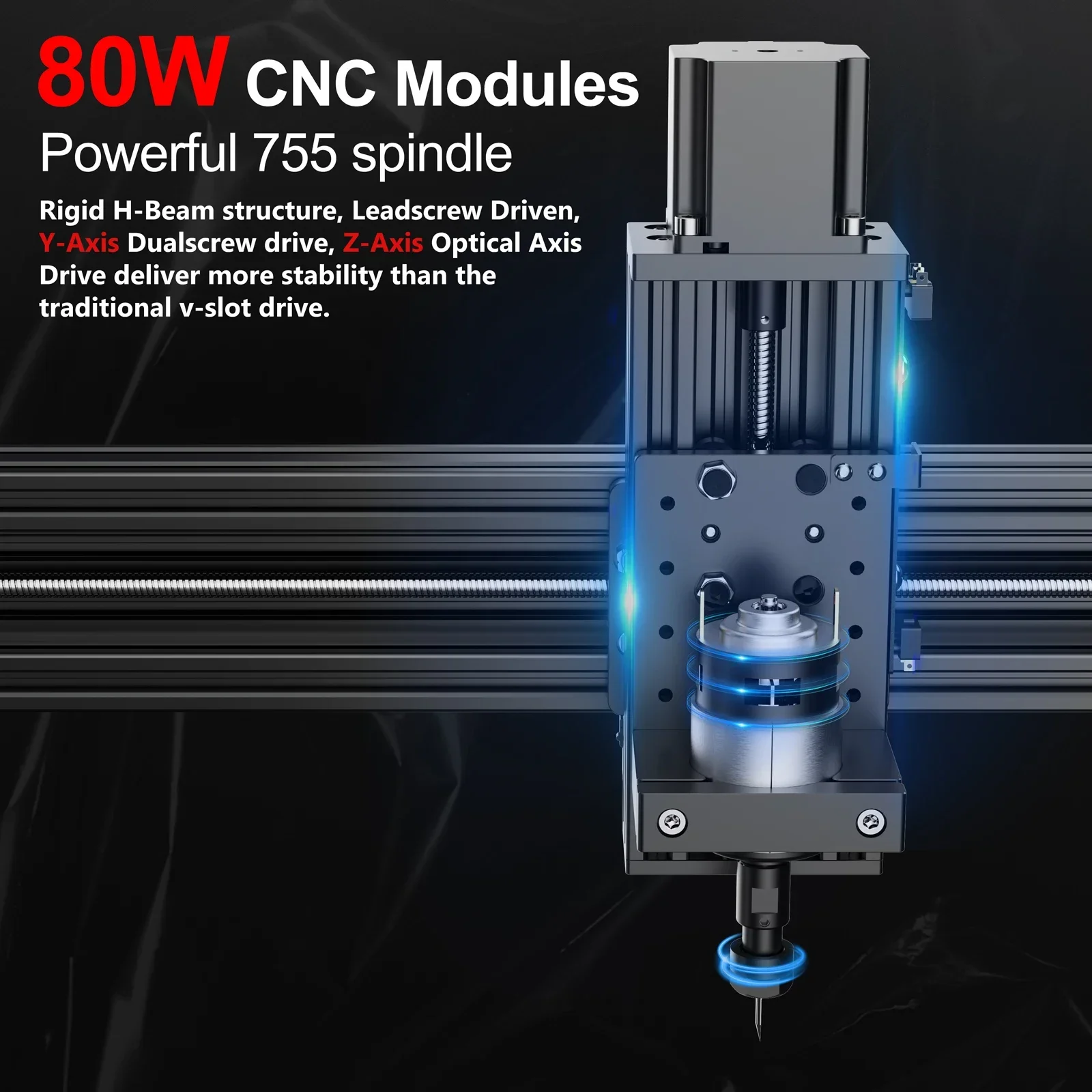 TWOTREES TTC450 New Highly Accurate 300*180*40mm X-Y-Z-Axis The Scope Work 775 Spindle 120W CNC Router Machine