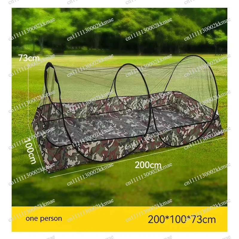 Foldable portable mosquito netwith bottom zipper toprevent mosquito bites. Use meshmosquito net for outdoor camping and home use