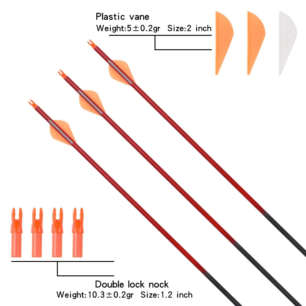 180PCS Archery 30Inch Carbon Arrow Practice Hunting Arrows with Removable Tips for Compound & Recurve Bow