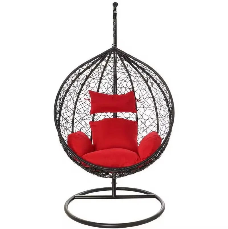 Hot selling swing hanging chair/ outdoor double egg shape swing chair/ rattan hanging swing chair for sell