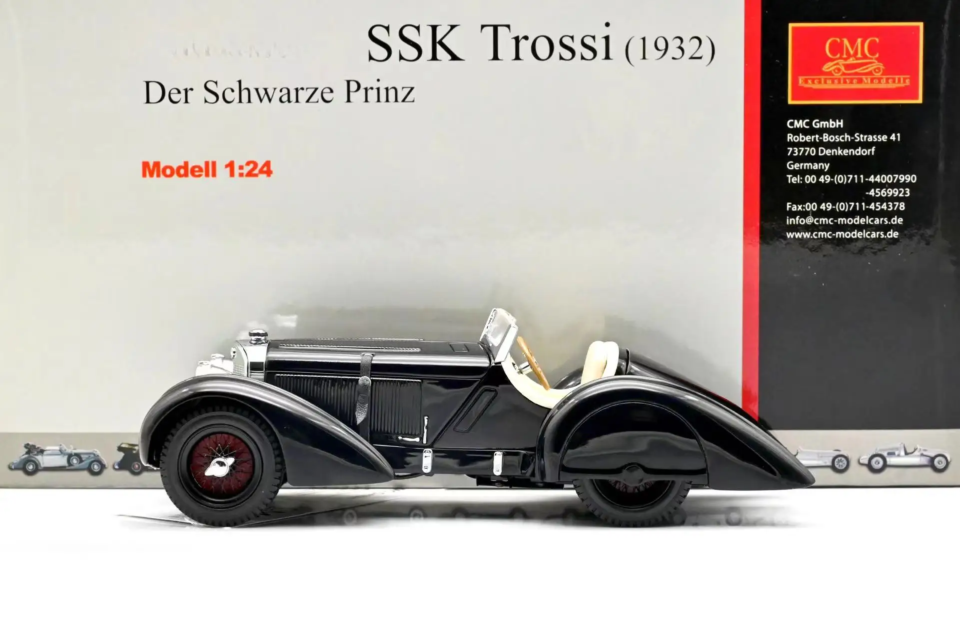 CMC 1:24 SSK Trossi 1932 aleación completamente abierta simulación Edición Limitada aleación Metal estática modelo de coche juguete regalo