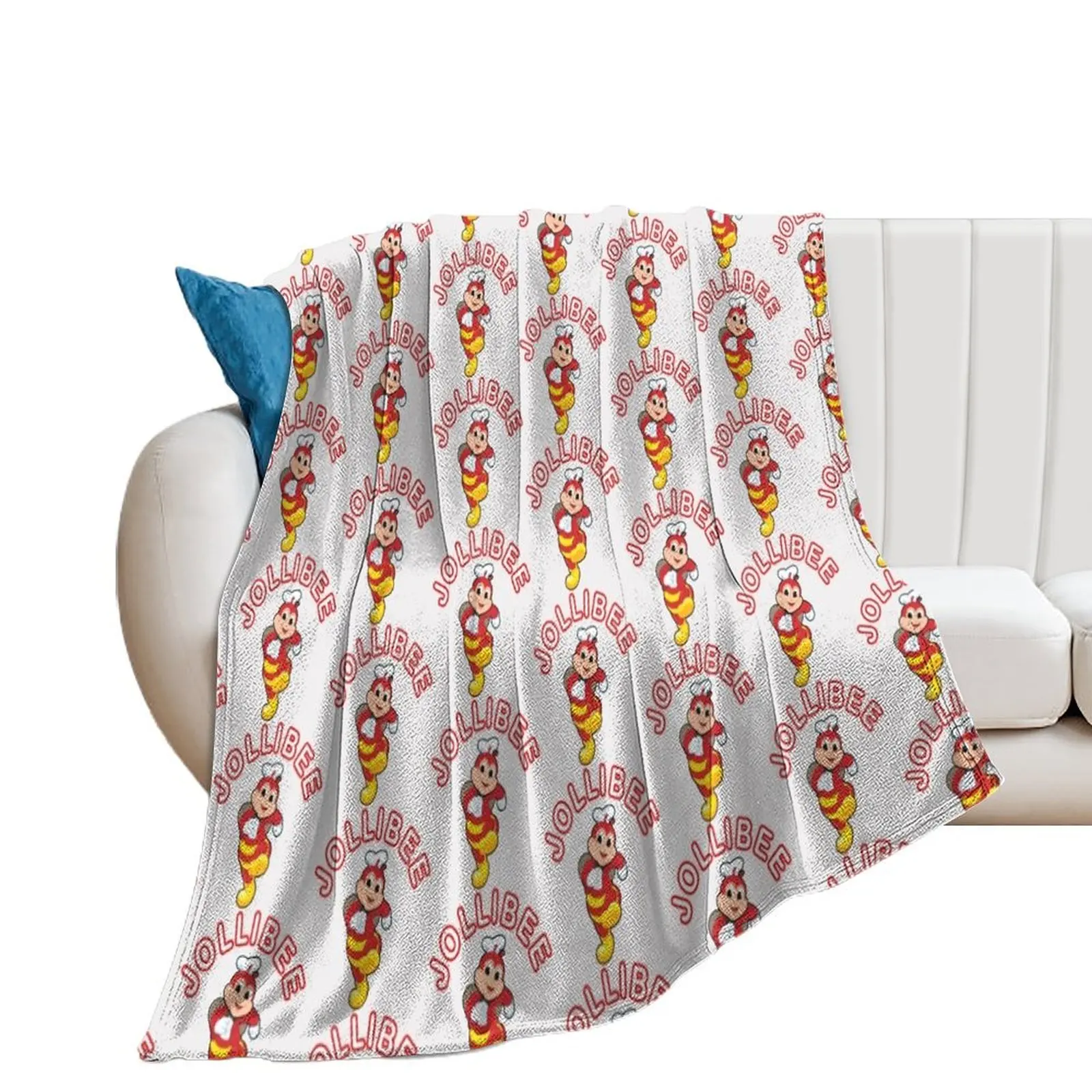 

Jollibee Mascot Philippines Jollibee Fast Food Pilipinas Icon Filipino favorites Throw Blanket christmas gifts Luxury Blankets