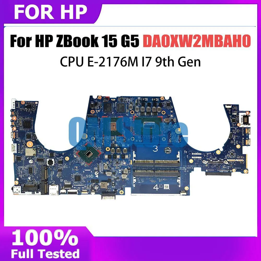 

DA0XW2MBAH0 Mainboard For HP ZBOOK 15 G5 Laptop Motherboard With I7-9750H E-2176M CPU Test OK