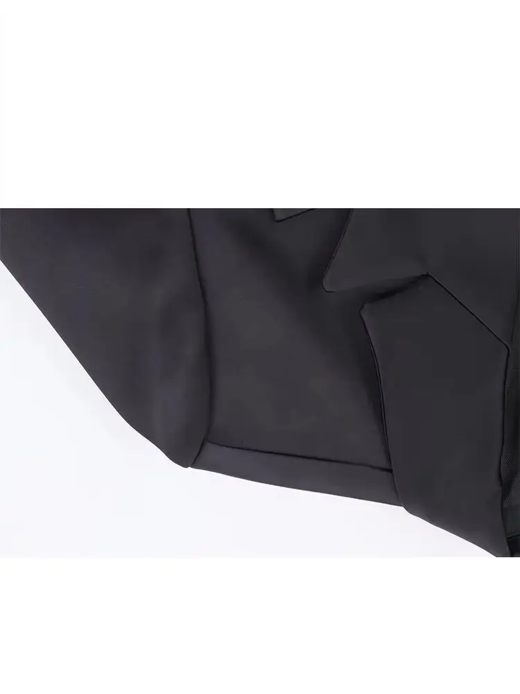 

HH Woman Autumn Fashion Commuting Silk Texture Pocket Buttons Decoration Blazer Female Long Sleeves Street Style Casual Jacket