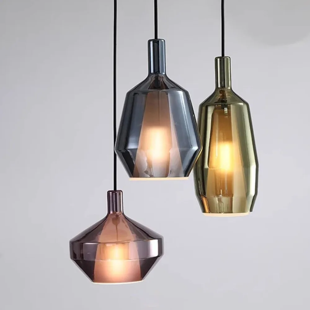 

Nordic Modern LED Pendant Lamps Glass Lampshade Hanging Lights for Bedroom Living Room Kitchen Restaurant Home Decor Luminaire