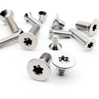 10/50pcs M1.4 M1.6 M2 M2.5 M3 M4 M5 M6 304 A2 stainless steel GB2673 Six-Lobe Torx Head Flat Countersunk Screw Bolt L=3-50mm