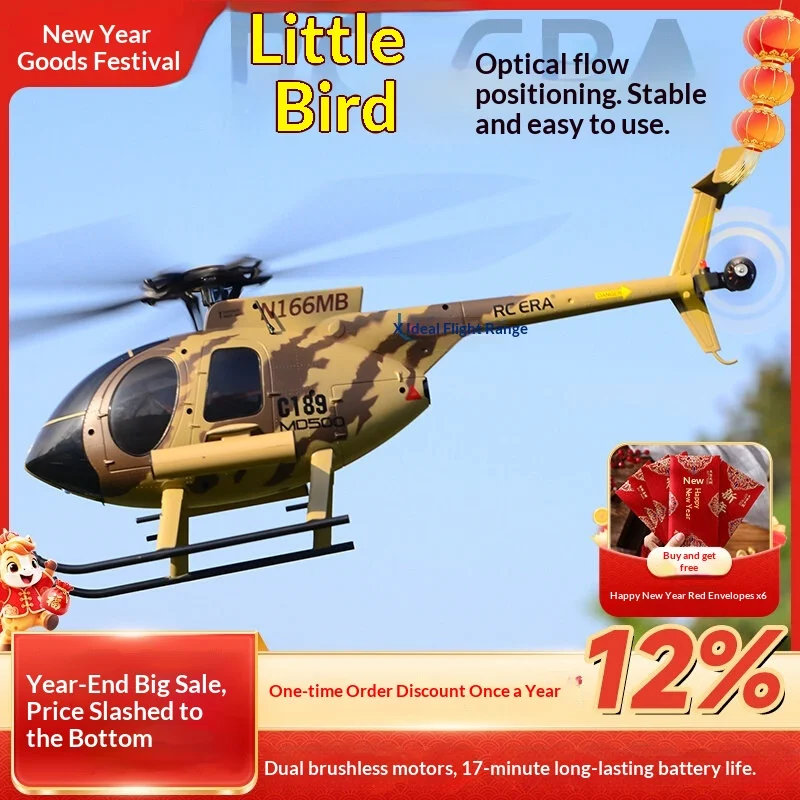 

RC ERA C189 Bird-like Armed RC Helicopter Dual Brushless Motors Professional Simulation Aircraft With Optical Flow Positioning