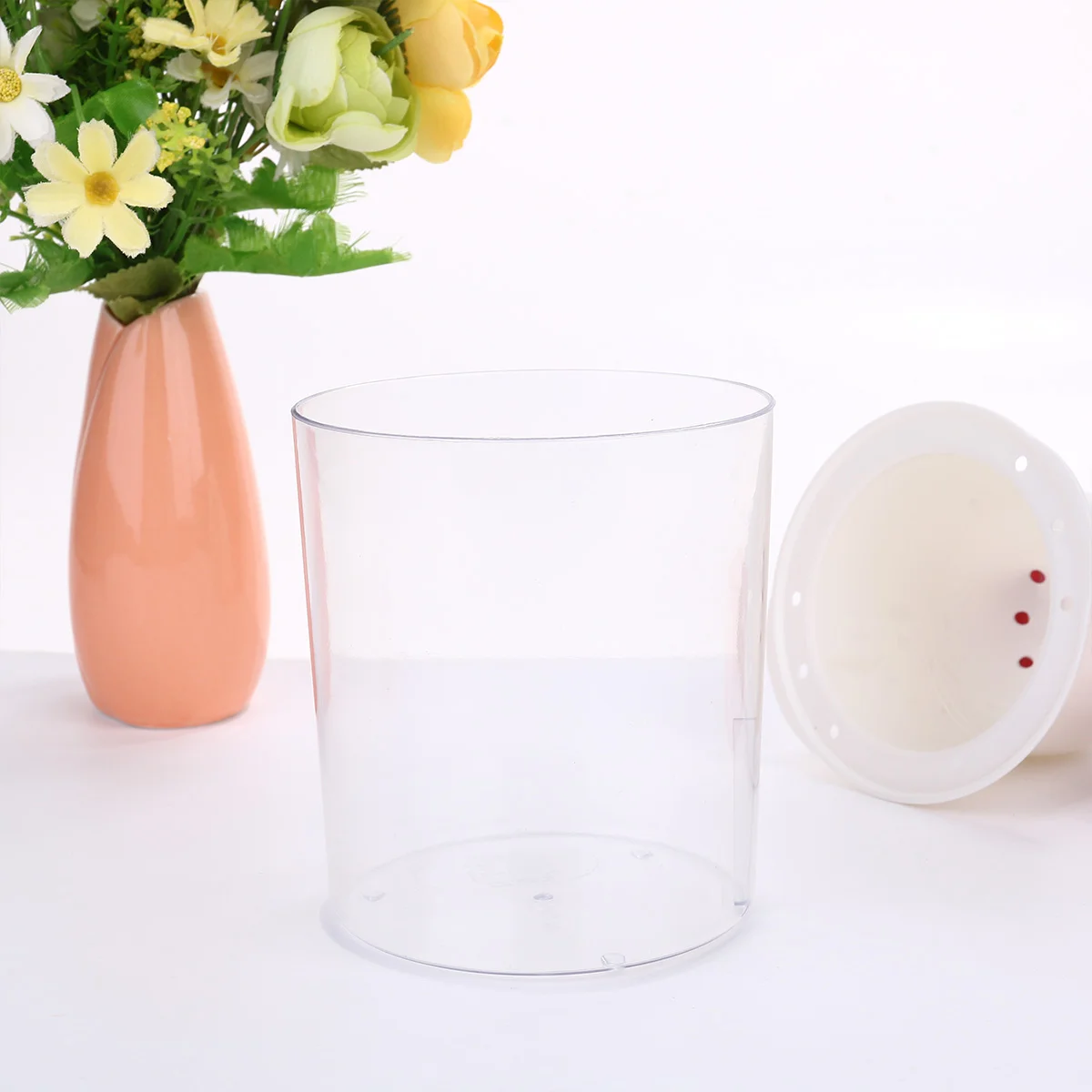 2 pçs plantador de corda de algodão auto rega vaso de armazenamento automático transparente plantas titular