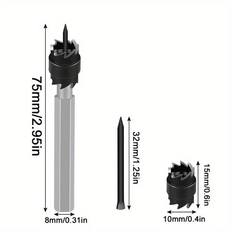 13pcs Spot Weld Cutter Set 3/8 Inch Double Sided Rotary Spot Weld Remover Drill Bit for Power Drill Spot Welding