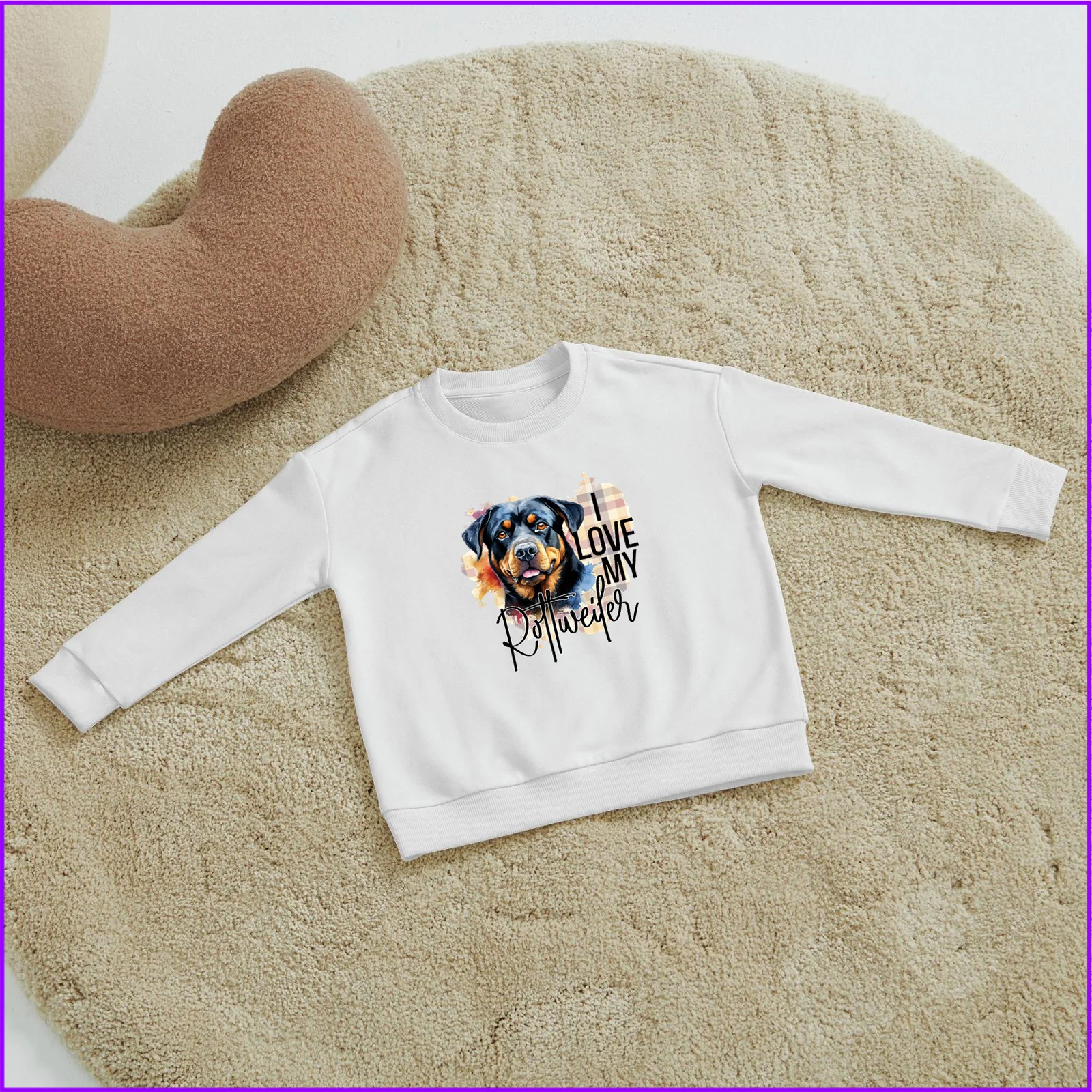 I Love My Rottweiler Dogs Sja2903 Kids Boys Girls Hoodies Sweatshirts Winter Teenagers Tweens 2024 Toddler Tees Designer Luxury