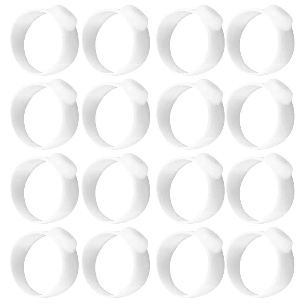 

20Pcs White Silicone Magnetic Force 1100 Gauss Toe Ring For Muscle Activation Acupressure Stimulation Posture Improvement