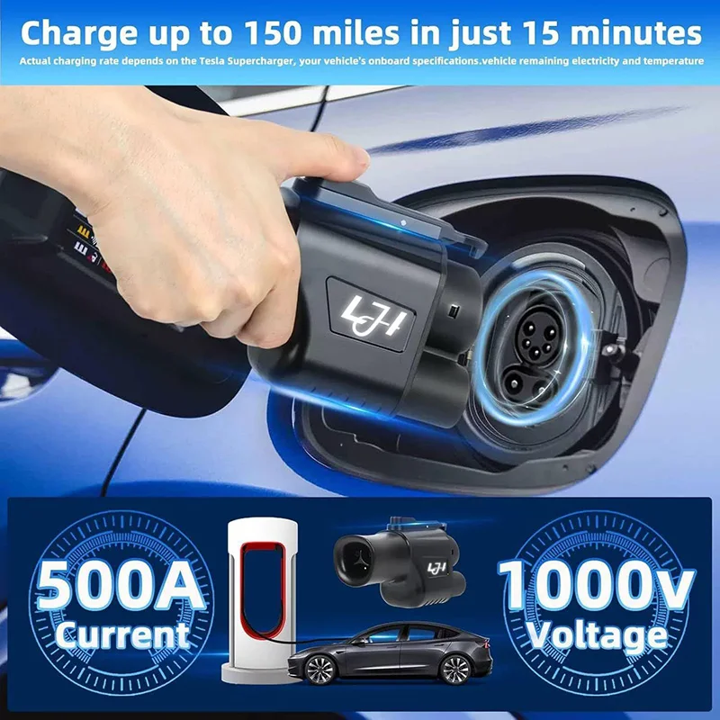 Tesla Supercharger 500A 1000V 고속 충전 커넥터 용 NACS-CCS1 어댑터 Ford GM EVs SAE 충전 스테이션과 호환 가능