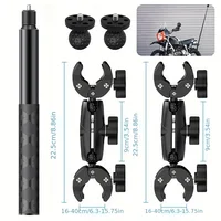 Palo de Selfie para montaje en bicicleta de motocicleta Insta360 x2 x3 x4 x5, Kit de accesorios para manillar monopié de motocicleta Insta 360 x2 x3 x4 x5