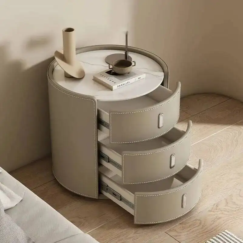 

Bedside Elegant Trendy Table Simple Design Storage Style Nightstands Nordic Minimalist Mesita De Noche Bedroom Furniture