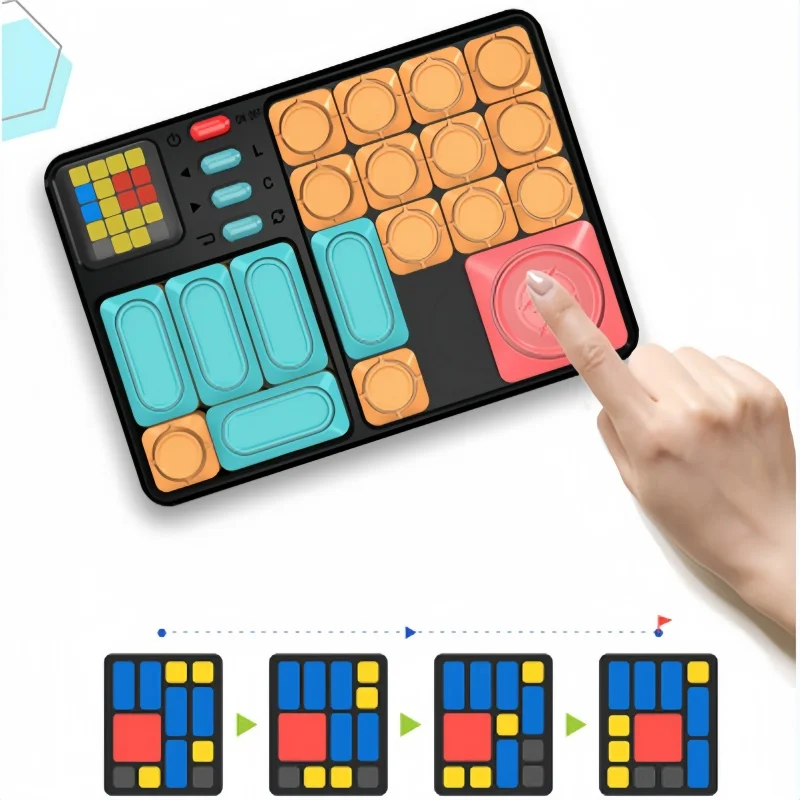 Huarong Road Magnetic Suction Block Sliding Puzzle Progressive Difficulty Game Console Thinking Training Board Game