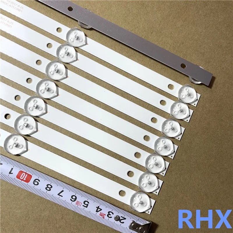 Tira de luces LED de retroiluminación, accesorio para barra de luz de DS-D5043UQ Prestige K430WDC1 A3 4708-K43WDC-A3113N01, 4LED, 6V, 389MM, 100%