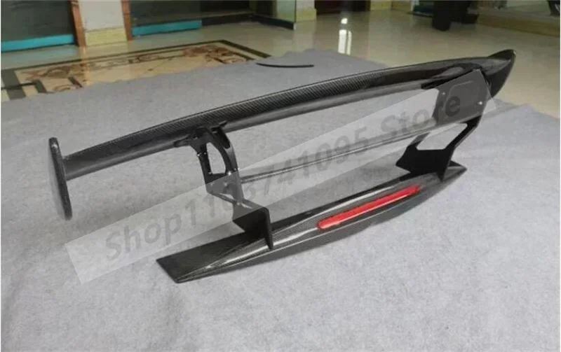 Real Carbon Fiber Rear Wing Lip Diffuser Tail Trunk Spoiler For Mercedes-Benz AMG GT GTS GTC GTR 2015-2024 BS Style(With Light)