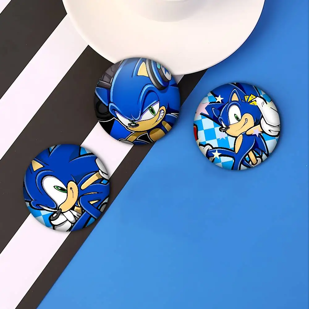 Game S-Sonic The HedgehogS Badges Creative Tinplate Soft Button Pins Animal Icon Brooch Lapel Backpack Badge Accessories Pin