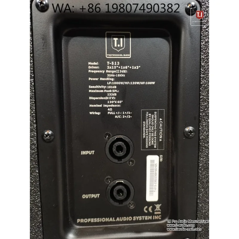 

Three Way Full Range Speaker with 15 Inch Subwoofer, Dual 15 Inch Unit for Long Distance Stage PA System