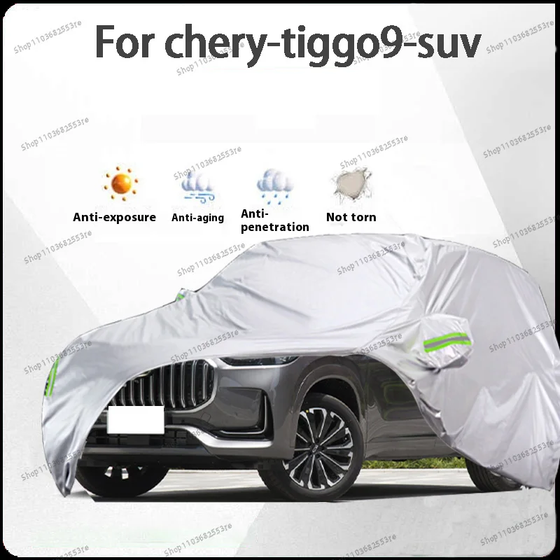 

For Chery Tiggo 9 Fit Car Cover - Waterproof, Dustproof, Sunshade (UV), Snowproof | Silve Full Cover with All-Day Protection