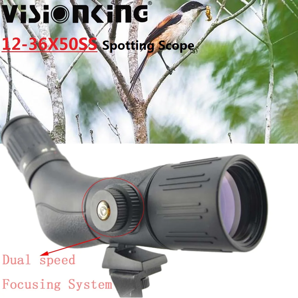 Visionking 12-36x50 Spotting Scope 2 Speed Zoom Professional Target Shotting Birdwatching Camping Long Range Telescope W/ Tripod