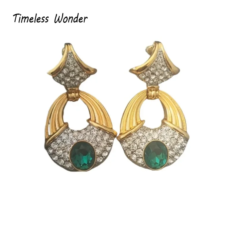 

Timeless Wonder Fancy Zircon Cutout Geo Stud Earrings for Women Designer Jewelry Punk Luxury Sweet Gift Rare Top 1373