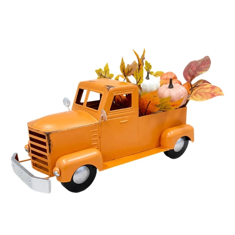LKW-Element Eingangsbereich für die Herbstsaison mit Metall-Ernte-Frachtdetail und Thanksgiving-Regaldisplay für die – Detail 1
