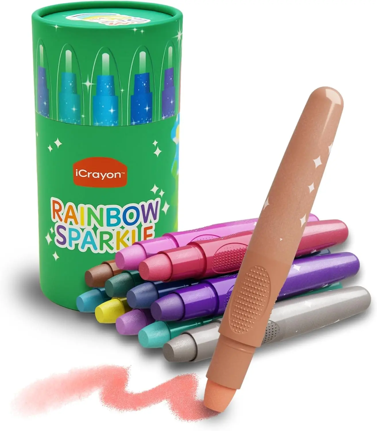 

12 Twistable Metallic Gel Crayons, Watercolor Effect, Washable & Non-Toxic, Art Set for Kids Ages 3+