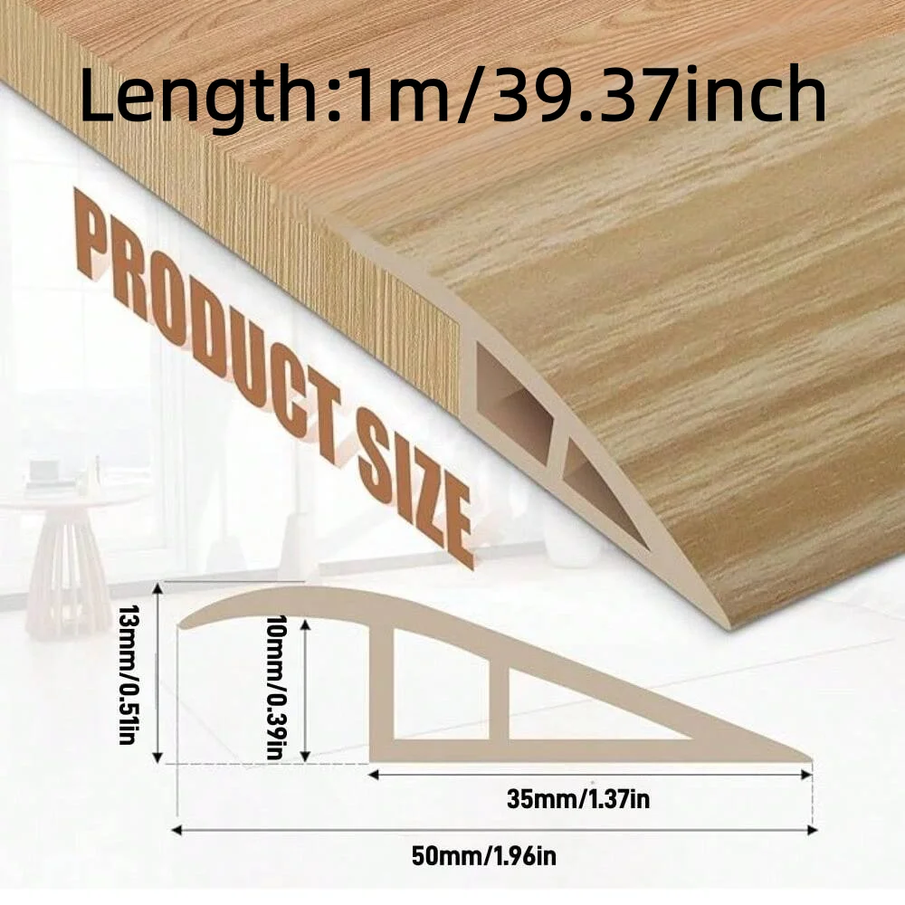 Durable Floor Edge Reducer Wear-resistant Sealing Easy To Install Doorway Threshold Strip Floor Transition Reducer