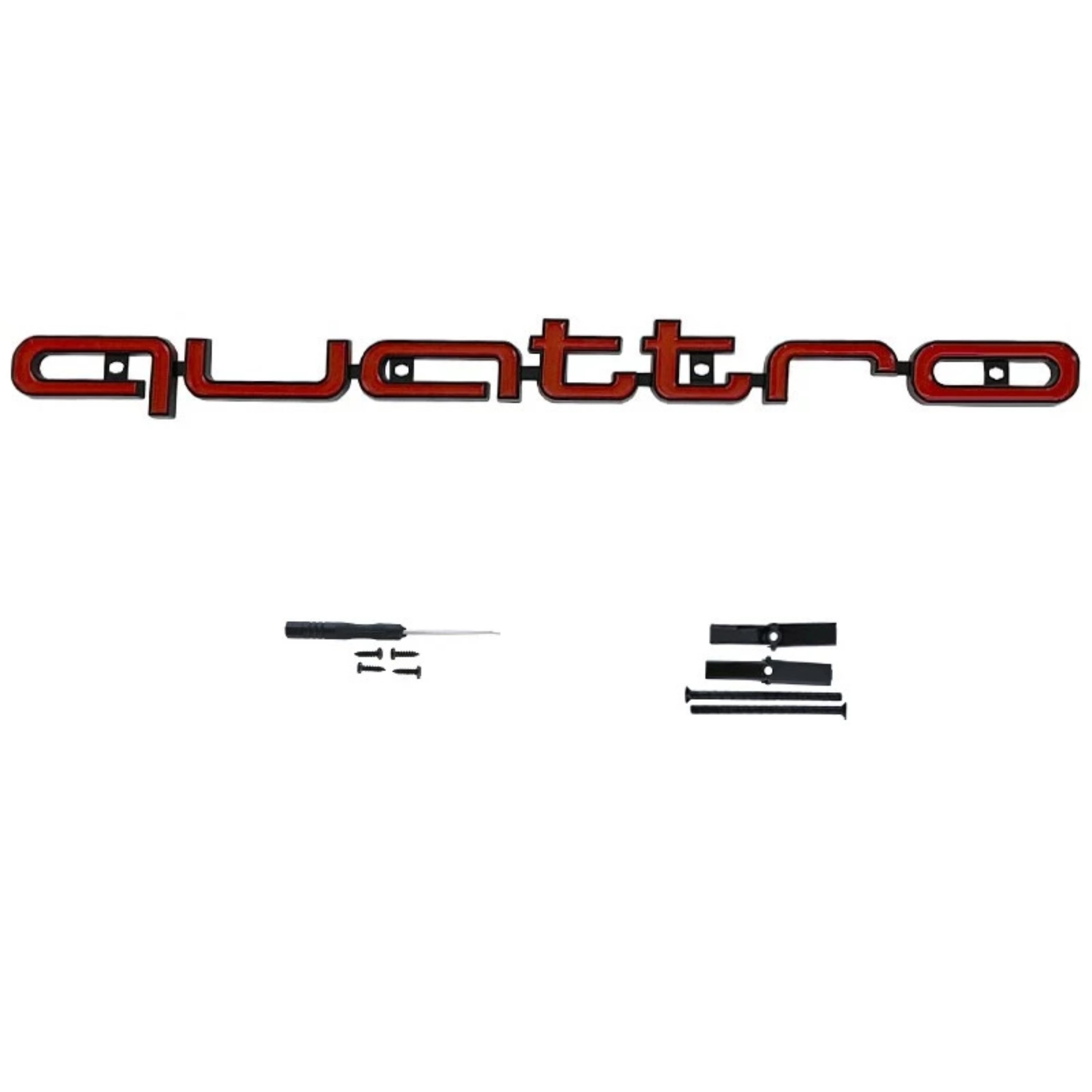 Audi Quattro Emblem 3D ABS Kühlergrill-Emblem für A3 A4 A5 A6 A6L A7 A8 Q3 Q5 Q7 S3 S4 S5 RS3 RS4 RS6 Zubehör-Abzeichen